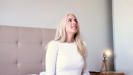 Latina Blonde Anabele Cheats On Her Bf With A Casting Agent From Argentina